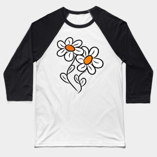 daisies in bloom, daisy flower blossoms garden Baseball T-Shirt